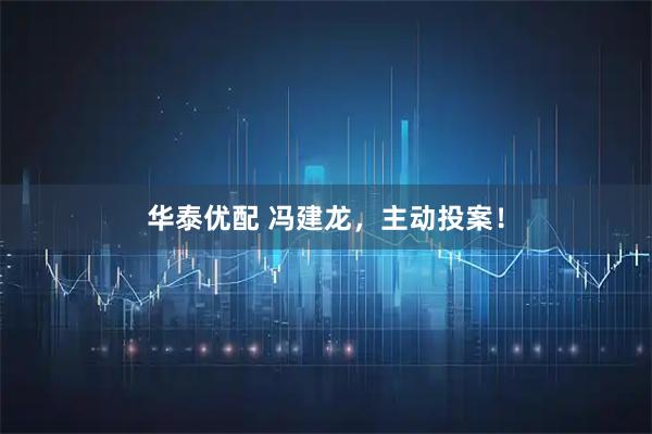 华泰优配 冯建龙，主动投案！